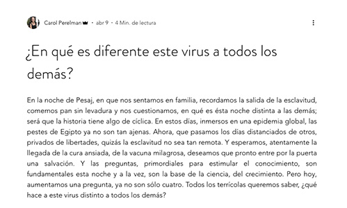 ¿En qué es diferente este virus a todos los demás?