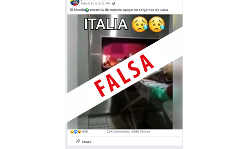 Video de cremación en Italia